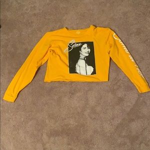 “Como la flor” yellow Selena crop top